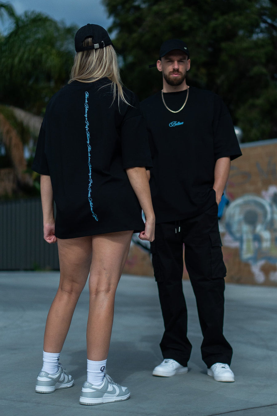 BELIEVE TEE - BLACK FT. BLUE - TEESOn Lock Apparel35751854579793