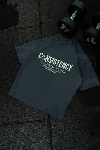 CONSISTENCY TEE - CHARCOAL - TEESOn Lock Apparel