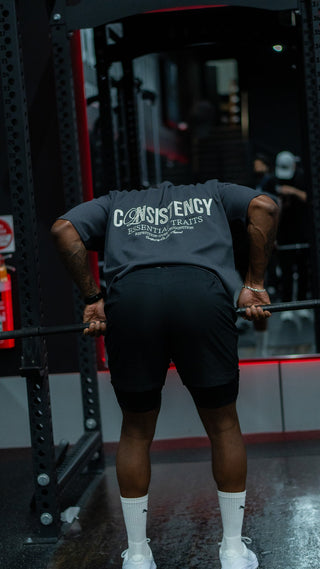 CONSISTENCY TEE - CHARCOAL - TEESOn Lock Apparel