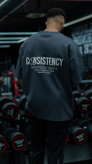 CONSISTENCY TEE - CHARCOAL - TEESOn Lock Apparel