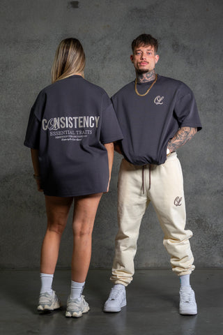 CONSISTENCY TEE - CHARCOAL - TEESOn Lock Apparel