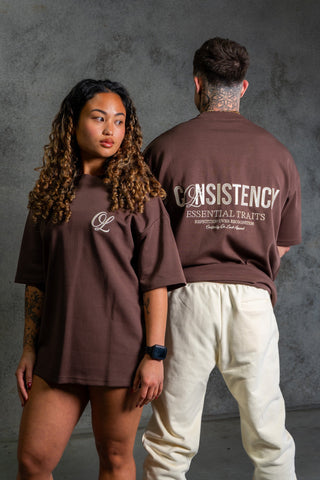 CONSISTENCY TEE - CHOCOLATE - TEESOn Lock Apparel
