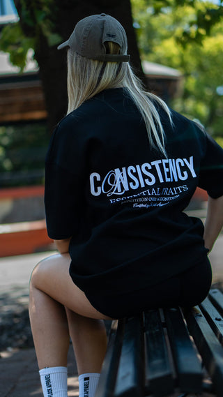 CONSISTENCY TEE - PITCH BLACK - TEESOn Lock Apparel