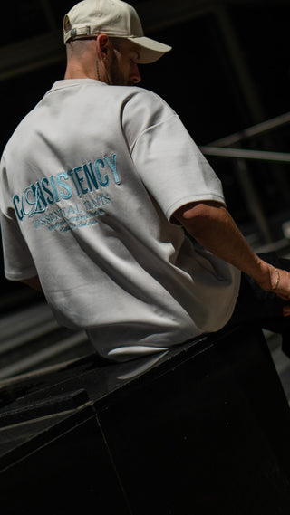 CONSISTENCY TEE - PLATINUM - TEESOn Lock Apparel