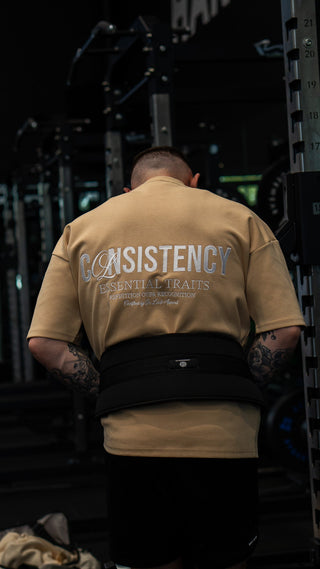 CONSISTENCY TEE - TAN - TEESOn Lock Apparel
