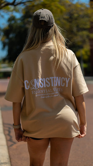 CONSISTENCY TEE - TAN - TEESOn Lock Apparel