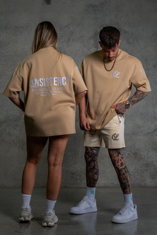 CONSISTENCY TEE - TAN - TEESOn Lock Apparel