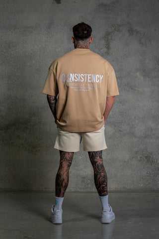 CONSISTENCY TEE - TAN - TEESOn Lock Apparel