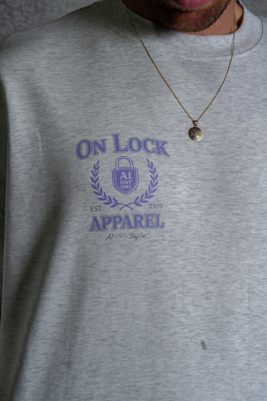 DAY ONES TEE - HEATHER GREY - TEESOn Lock Apparel