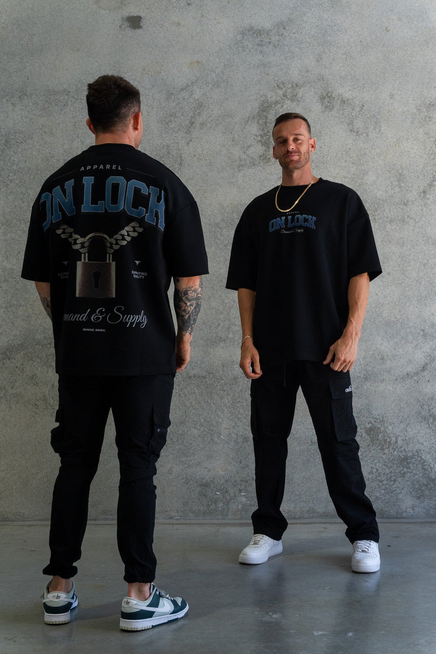 DEMAND & SUPPLY TEE - PITCH BLACK - On Lock Apparel XS TEES
