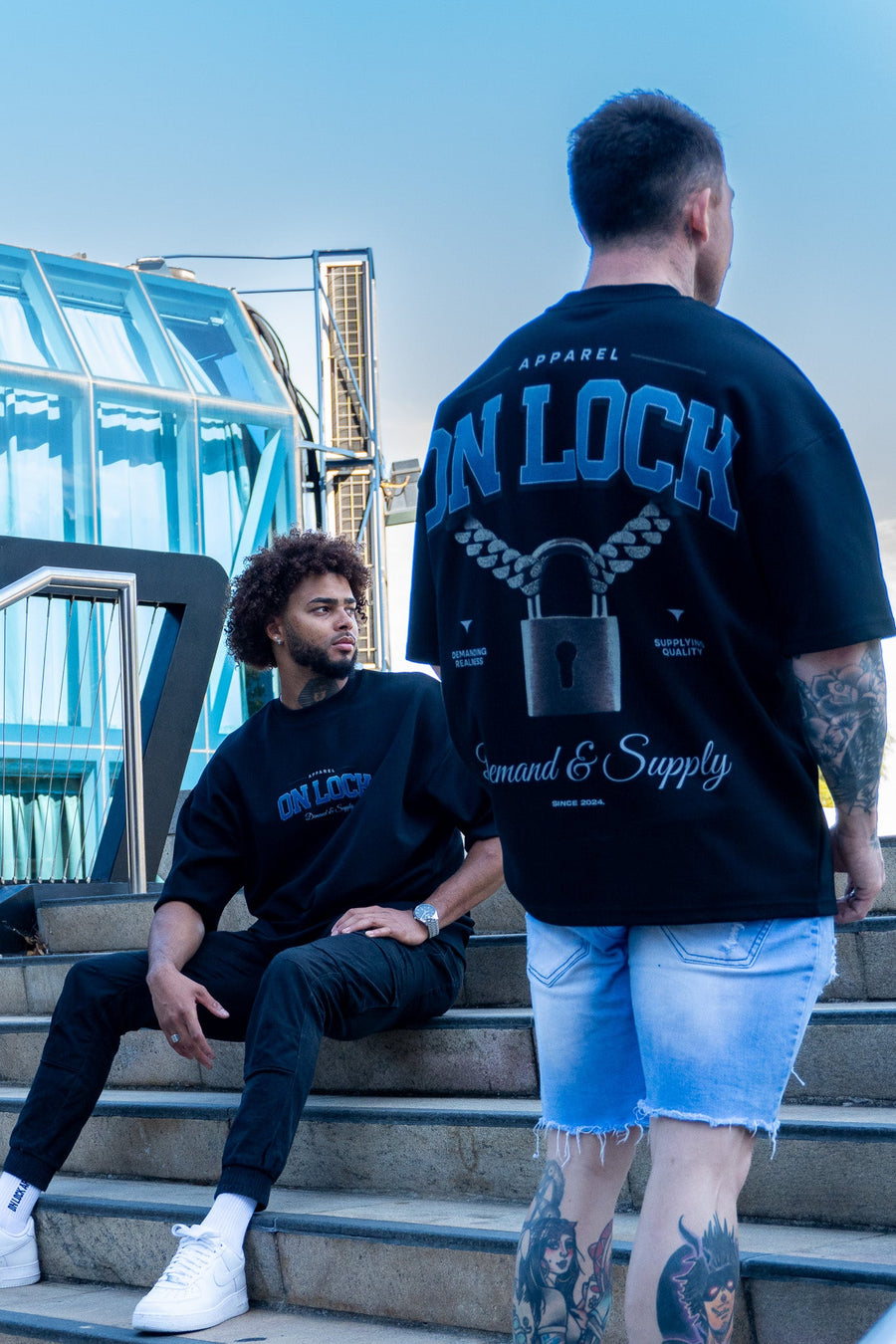 DEMAND & SUPPLY TEE - PITCH BLACK - On Lock Apparel XS TEES