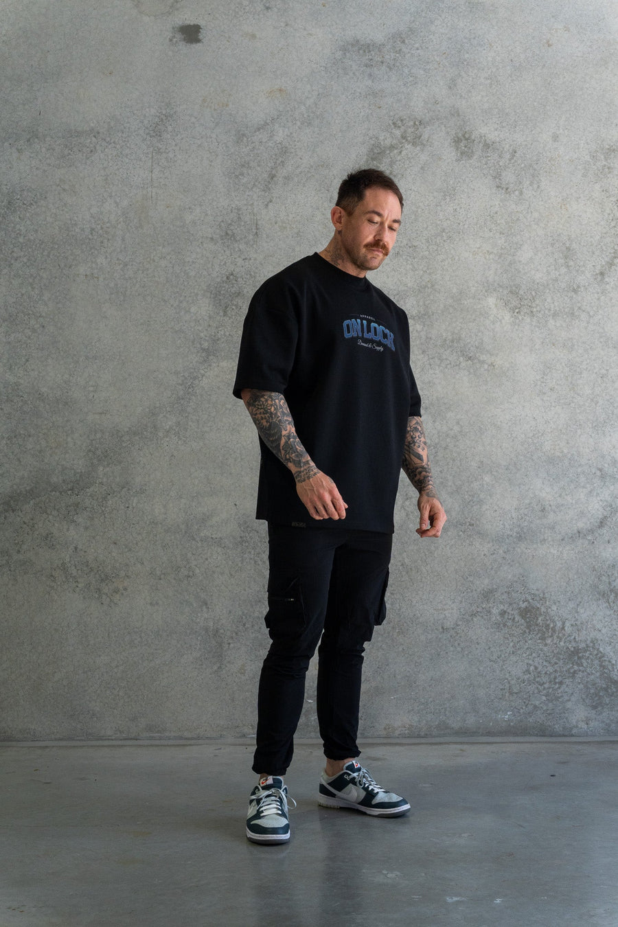 DEMAND & SUPPLY TEE - PITCH BLACK - On Lock Apparel XS TEES