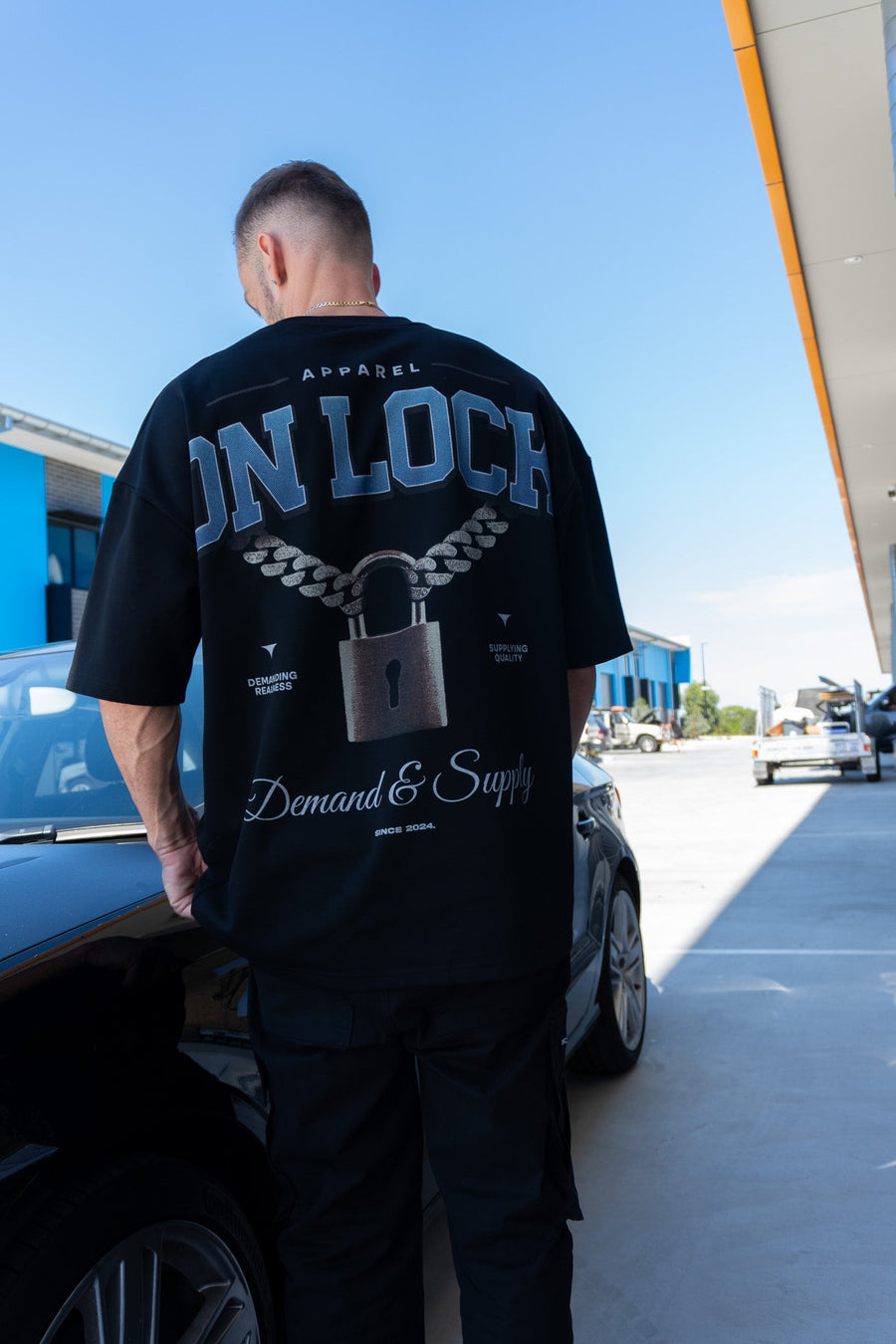 DEMAND & SUPPLY TEE - PITCH BLACK - On Lock Apparel XS TEES