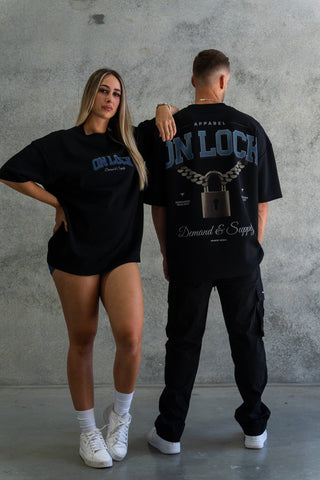 DEMAND & SUPPLY TEE - PITCH BLACK - #TEESOn Lock Apparel