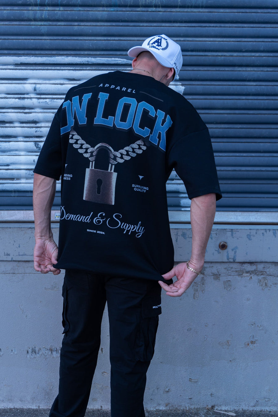 DEMAND & SUPPLY TEE - PITCH BLACK - On Lock Apparel XS TEES