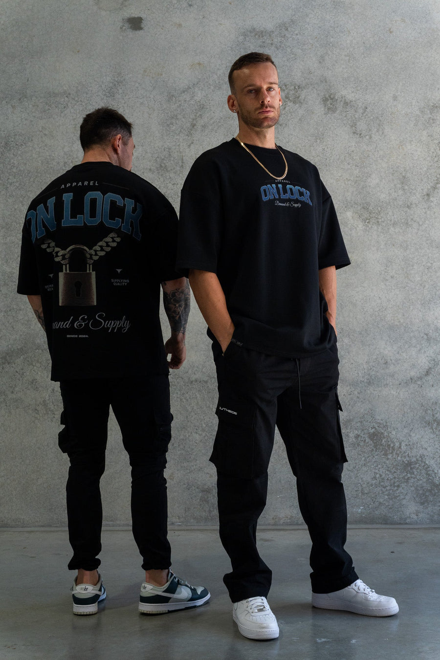 DEMAND & SUPPLY TEE - PITCH BLACK - On Lock Apparel XS TEES