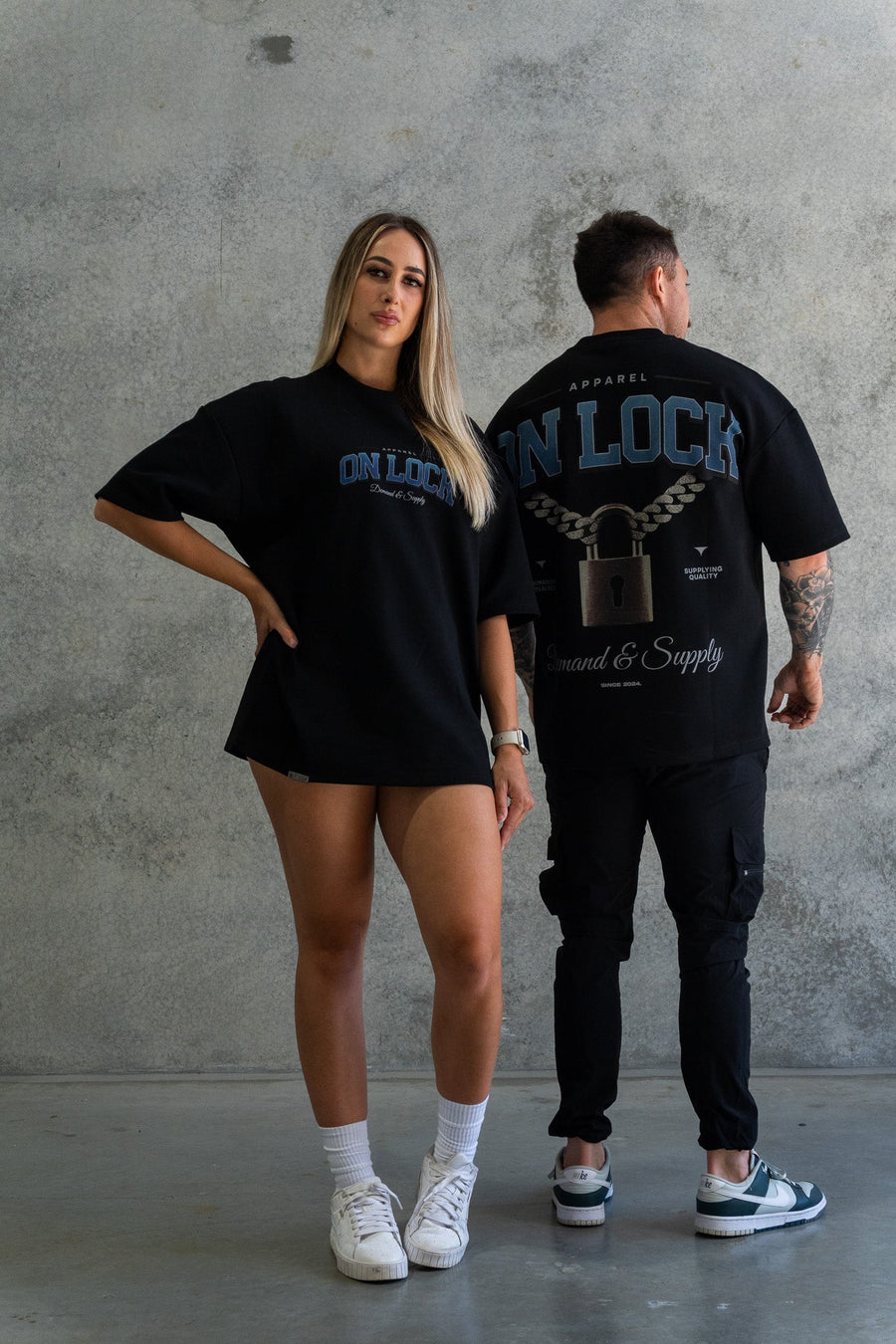 DEMAND & SUPPLY TEE - PITCH BLACK - On Lock Apparel XS TEES