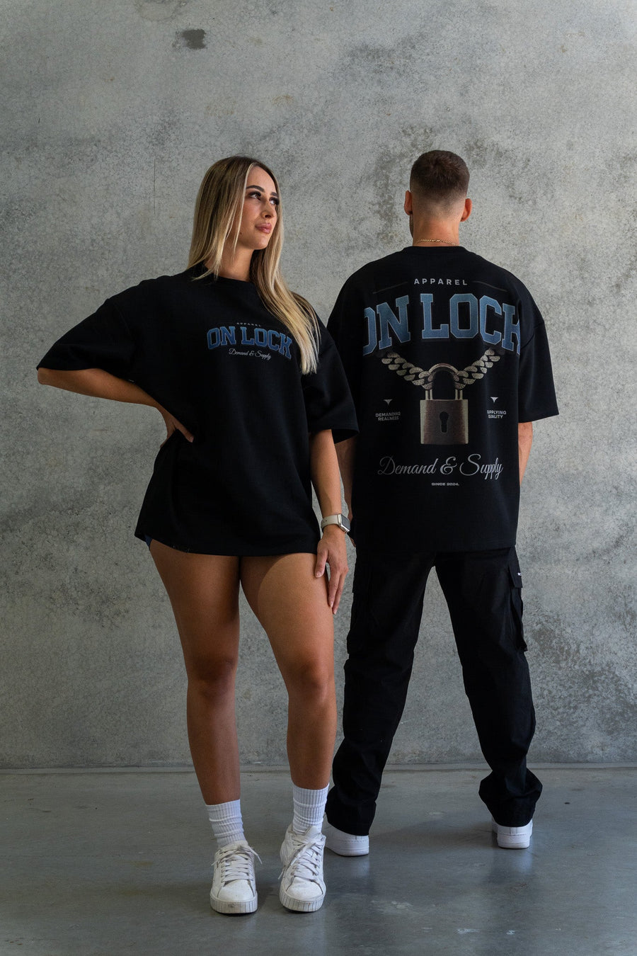DEMAND & SUPPLY TEE - PITCH BLACK - On Lock Apparel XS TEES