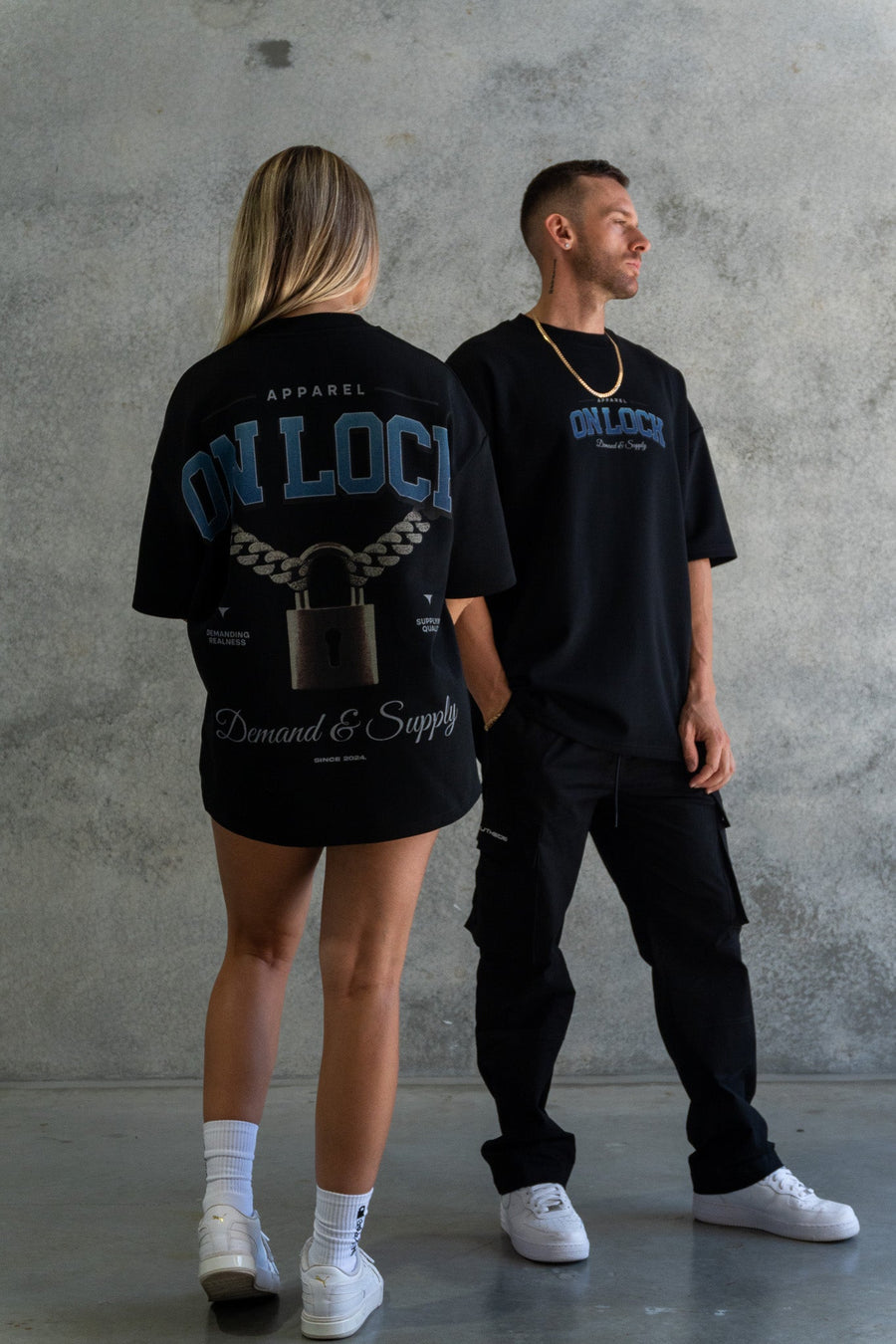DEMAND & SUPPLY TEE - PITCH BLACK - On Lock Apparel XS TEES