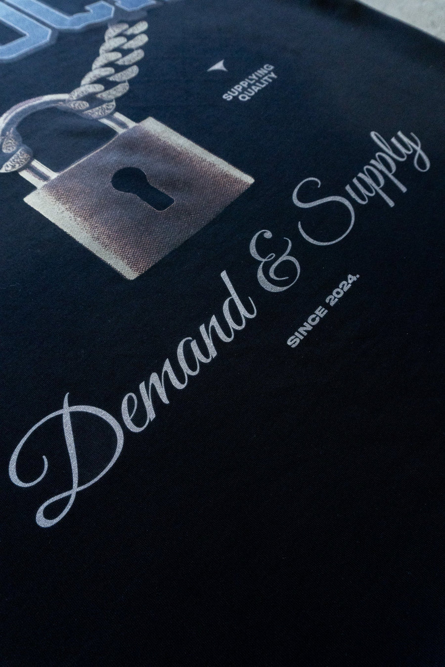 DEMAND & SUPPLY TEE - PITCH BLACK - On Lock Apparel XS TEES