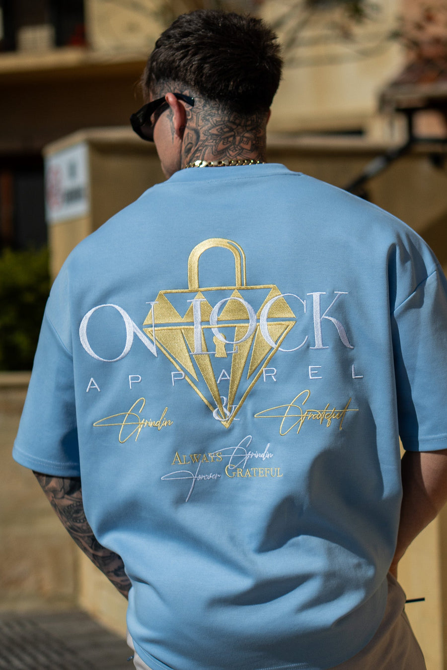 GRATEFUL TEE - SKY BLUE - TEESOn Lock Apparel