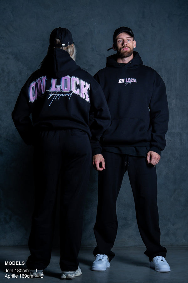 MONOLITH HOODIE - BLACK FT. PINK
