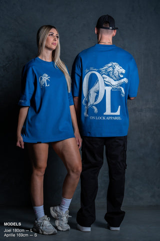 LION HEARTED TEE - ROYAL BLUE