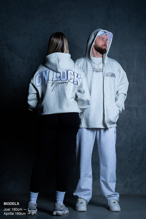 MONOLITH ZIP HOOD - MARLE GREY