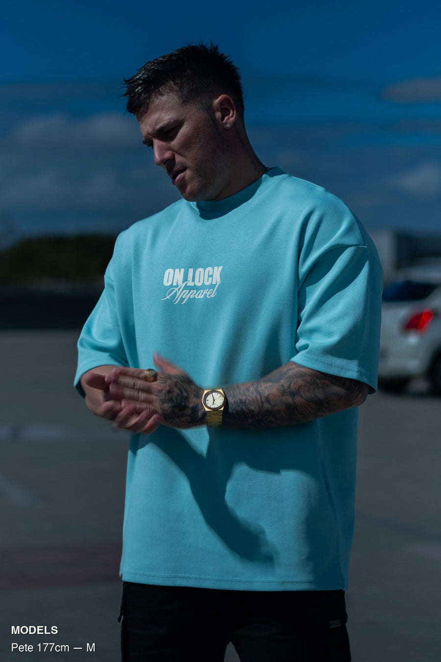 EVOLVE TEE - PISTACHIO BLUE