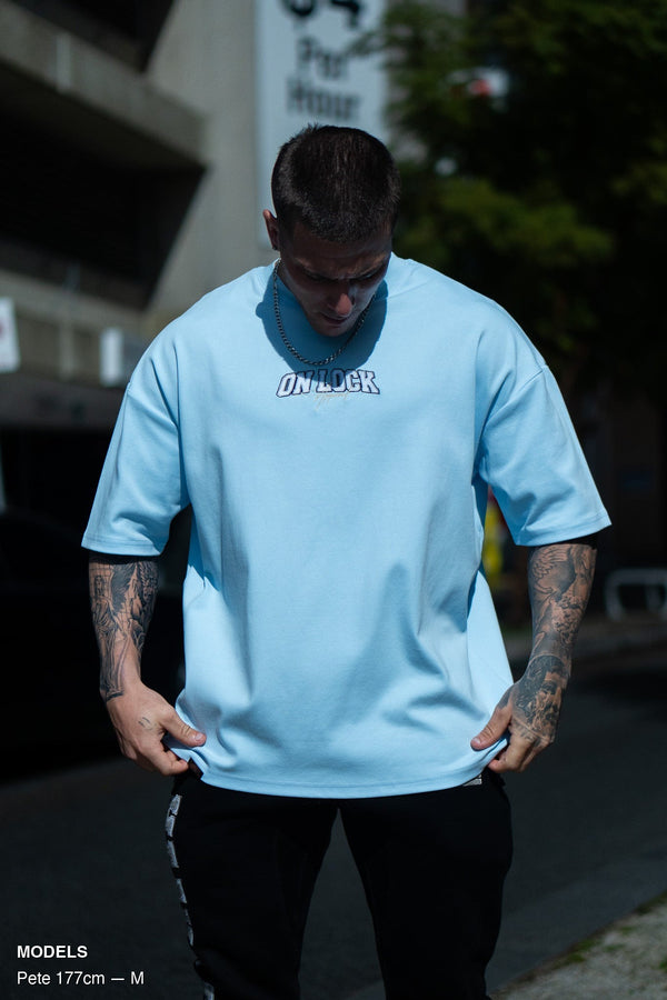 MONOLITH TEE - BABY BLUE