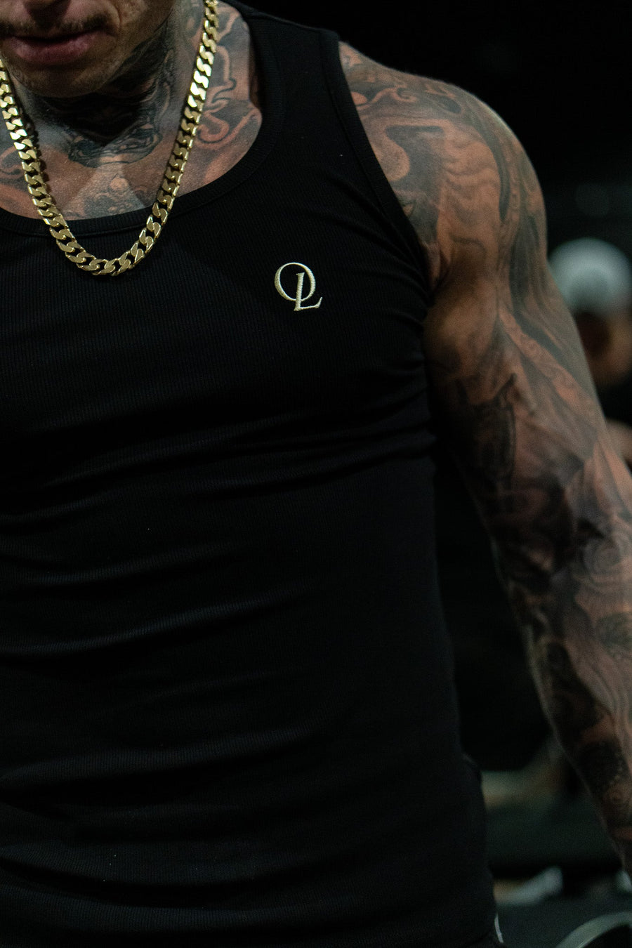 INITIAL BEATER - BLACK FT. CREAM - TANK TOPOn Lock Apparel