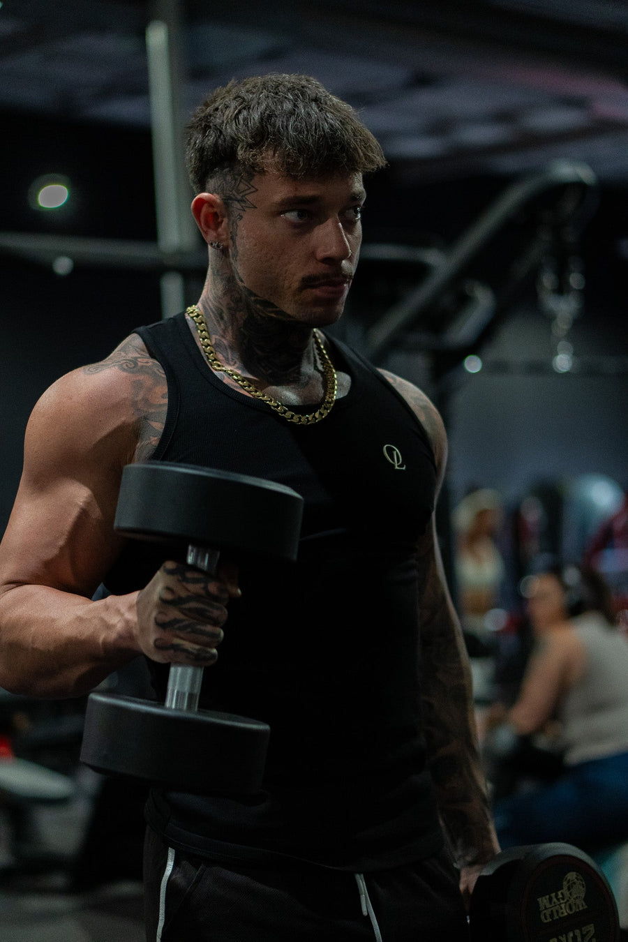 INITIAL BEATER - BLACK FT. CREAM - TANK TOPOn Lock Apparel