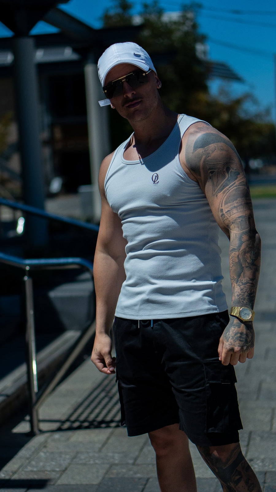 INITIAL BEATER - ICE GREY - TANK TOPOn Lock Apparel35751853496209
