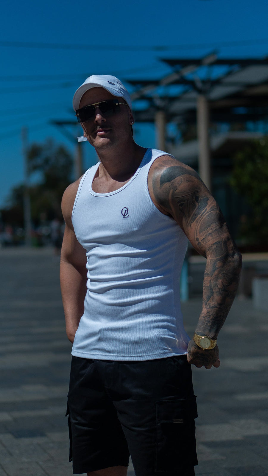 INITIAL BEATER - WHITE - TANK TOPOn Lock Apparel35751852858353