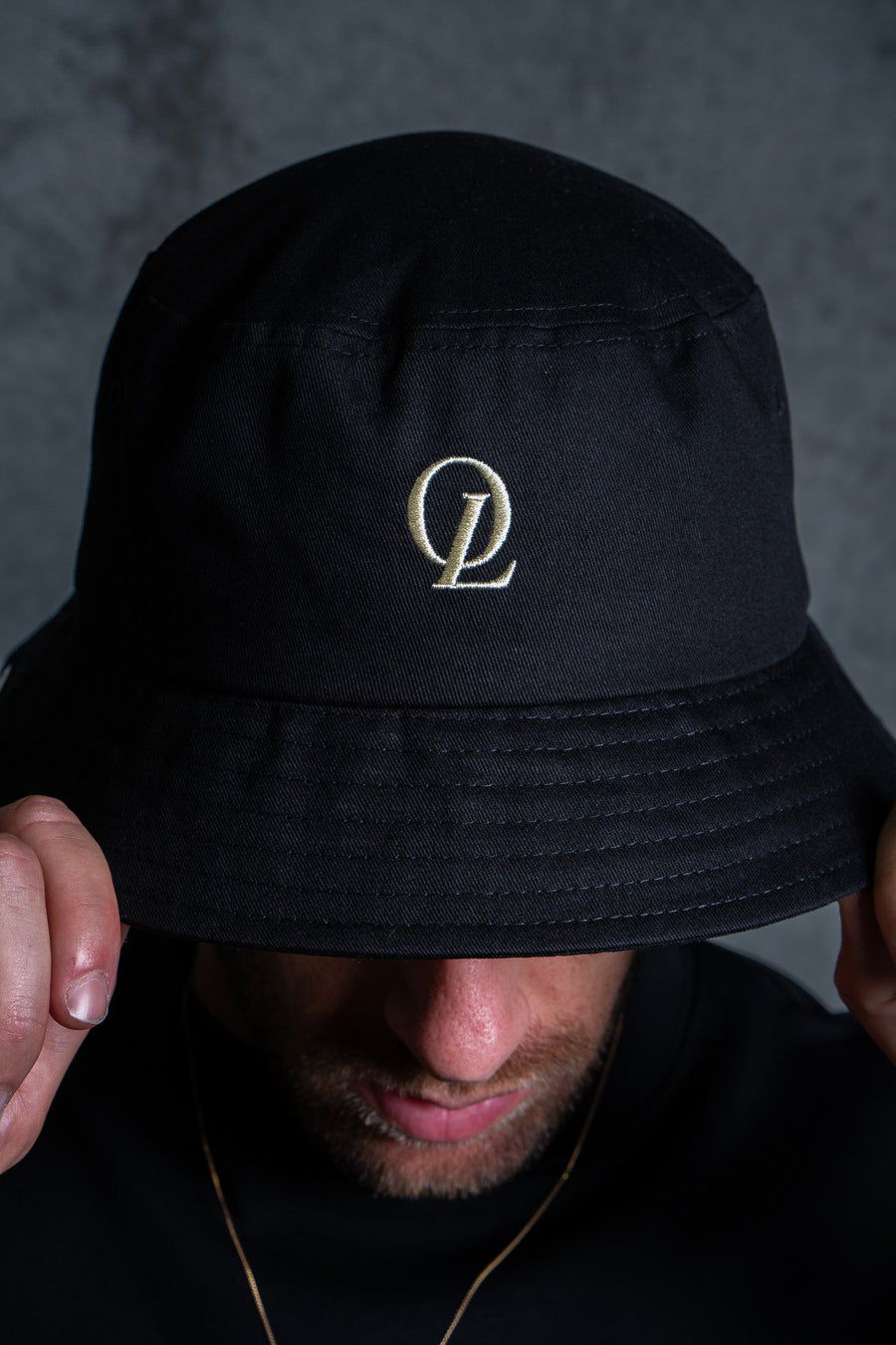 INITIAL BUCKET - BLACK FT. CREAM - HEADWEAROn Lock Apparel