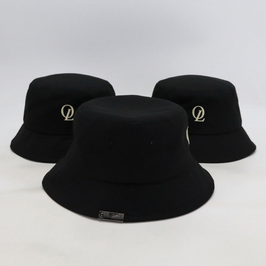 INITIAL BUCKET - BLACK FT. CREAM - HEADWEAROn Lock Apparel