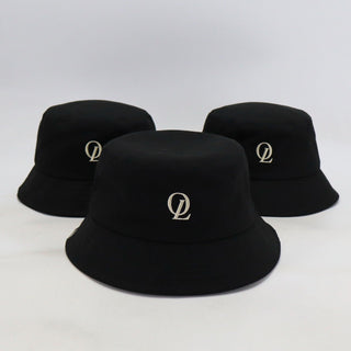 INITIAL BUCKET - BLACK FT. CREAM - HEADWEAROn Lock Apparel