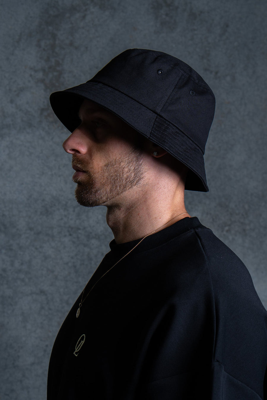 INITIAL BUCKET - BLACK FT. CREAM - HEADWEAROn Lock Apparel