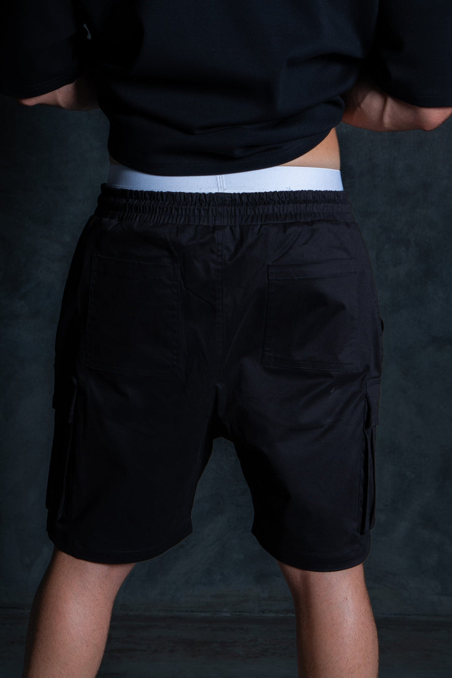 INITIAL CARGO SHORTS - BLACK - CARGO SHORTSOn Lock Apparel35751858379313
