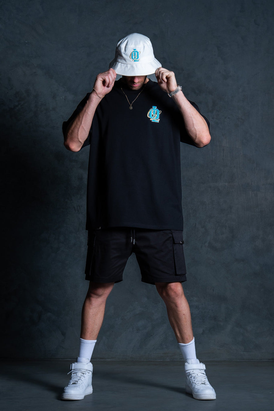 INITIAL CARGO SHORTS - BLACK - CARGO SHORTSOn Lock Apparel35751858379313