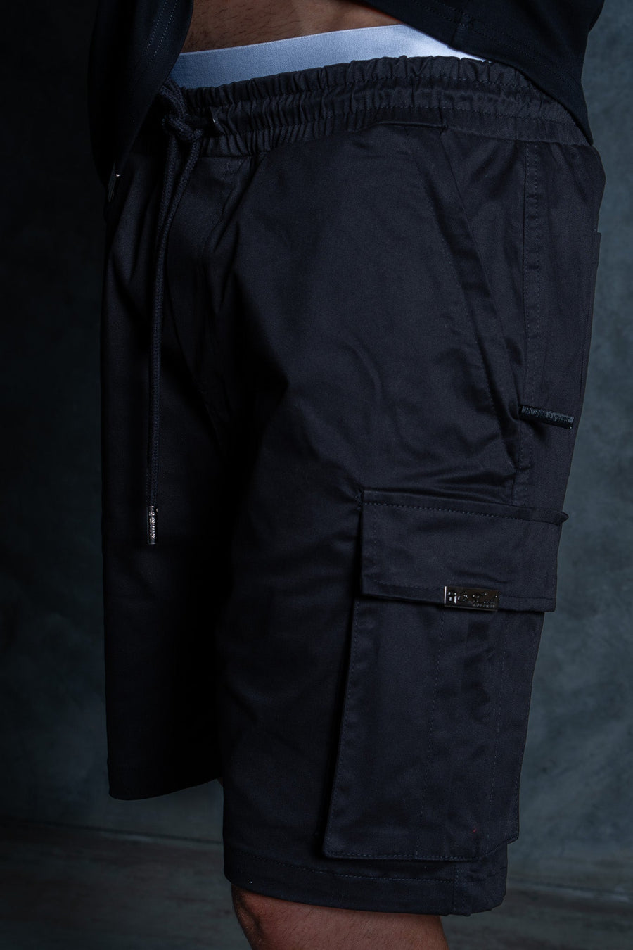 INITIAL CARGO SHORTS - BLACK - CARGO SHORTSOn Lock Apparel35751858379313