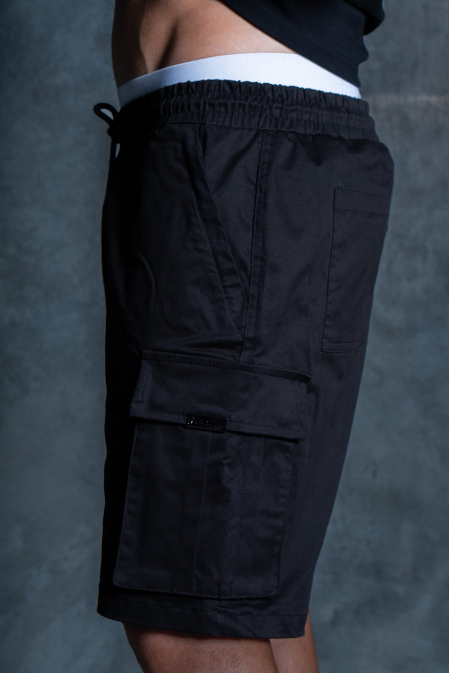 INITIAL CARGO SHORTS - BLACK - CARGO SHORTSOn Lock Apparel35751858379313