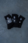 INITIAL SOCKS 3PK - BLACK
