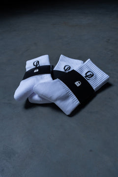 INITIAL SOCKS 3PK - WHITE