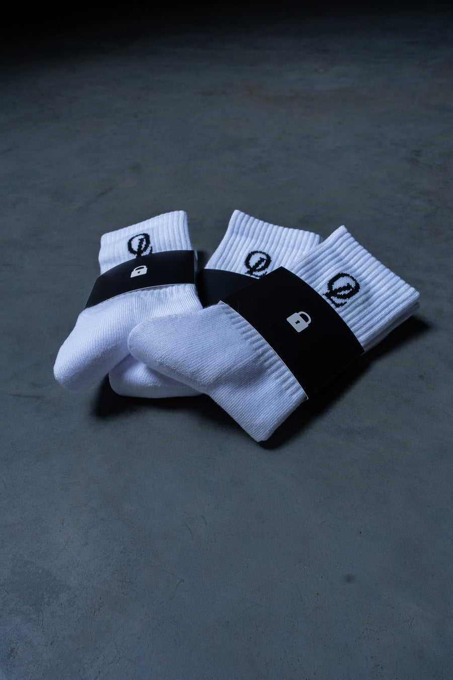 INITIAL SOCKS 3PK - WHITE - ACCESSORIESOn Lock Apparel35637191331761
