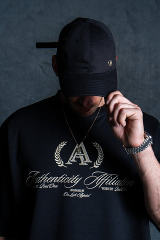 INITIAL STRAP BACK - BLACK - HEADWEAROn Lock Apparel35751857031537