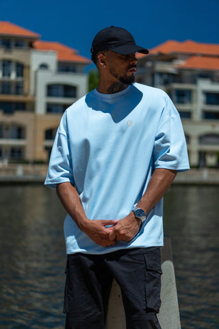 INITIAL TEE - BABY BLUE - TEESOn Lock Apparel35751854637457