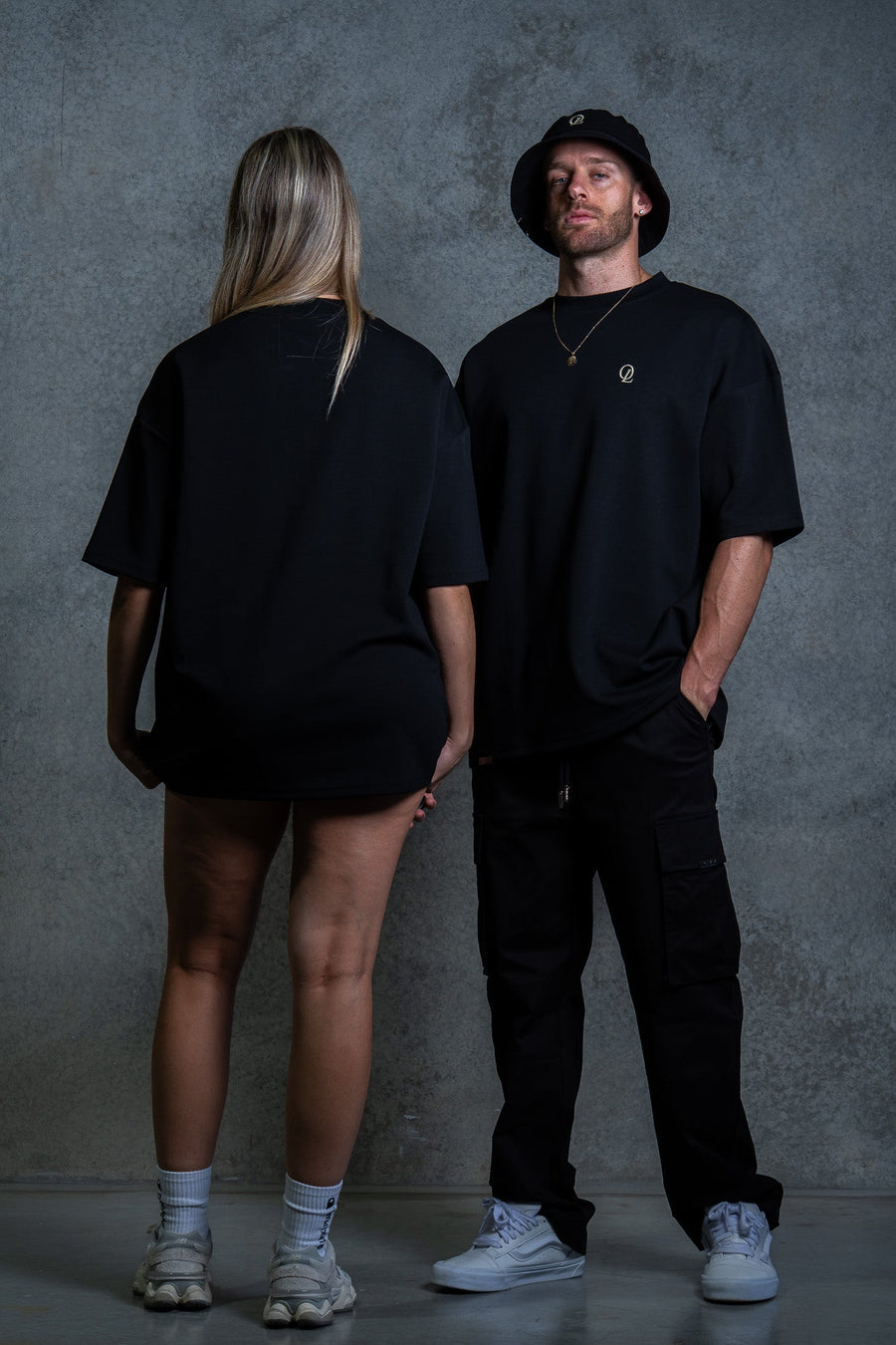 INITIAL TEE - BLACK FT. CREAM - TEESOn Lock Apparel
