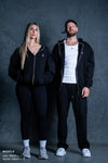 INITIAL ZIP HOOD - BLACK FT. CREAM