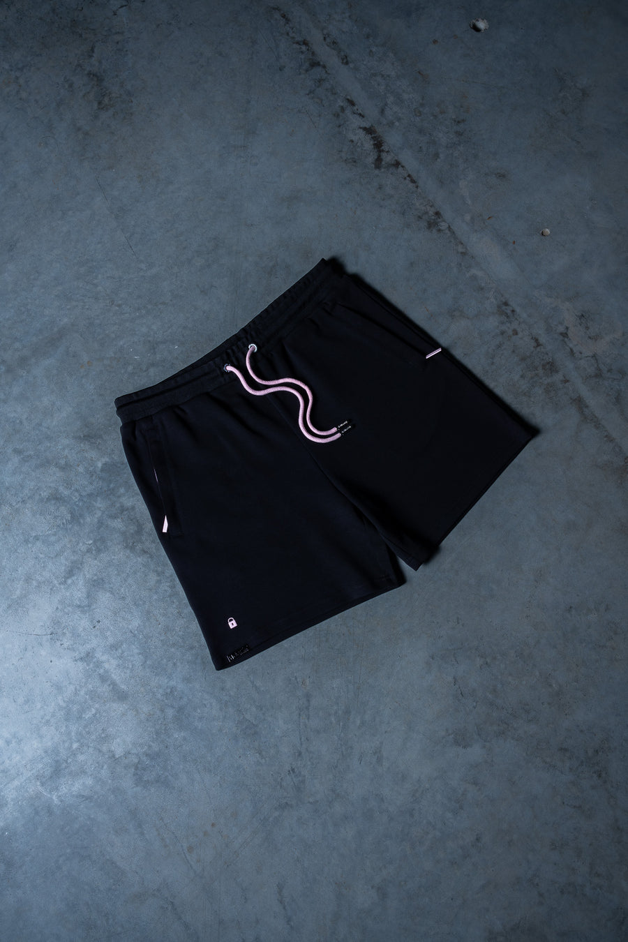Lil Lock Shorts - Black Ft. Rose